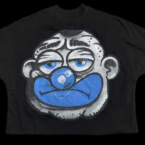 Billionaire Studios “Bloo Frown” Oversized Graphic Tee – Black